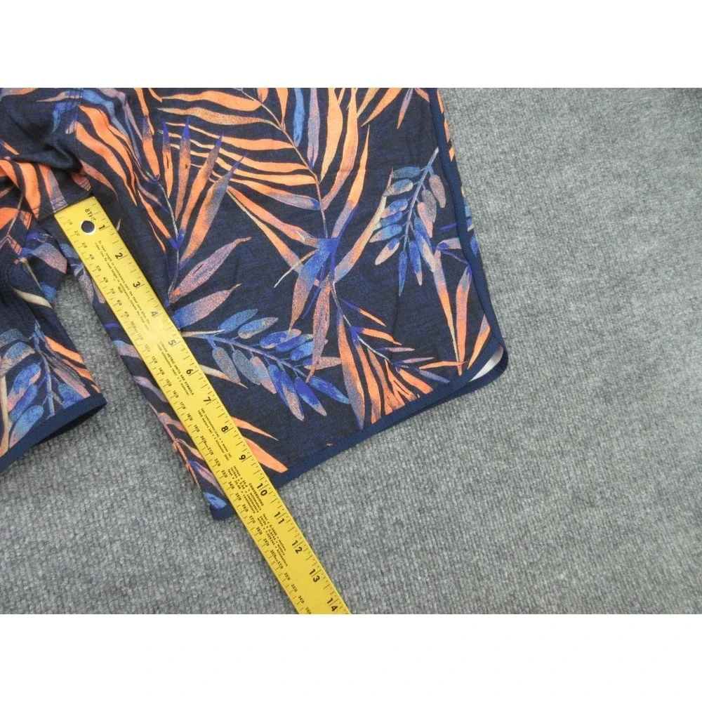 Old Navy Mens Board Shorts NWT Regular Navy Blue Tropical Palm Leaf Print 36